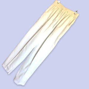 Hasting & Smith Women's White Weekend Pants Elastic Waist Draw String Size 10